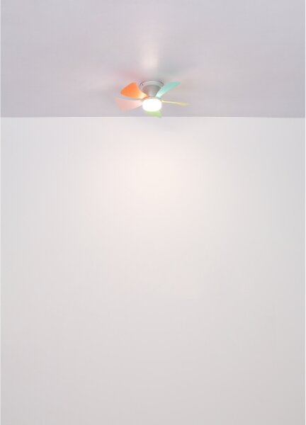 Globo 03609B - Ventilatore da soffitto LED dimmerabile HINES 10W/230V 3000-6500K + telecomando