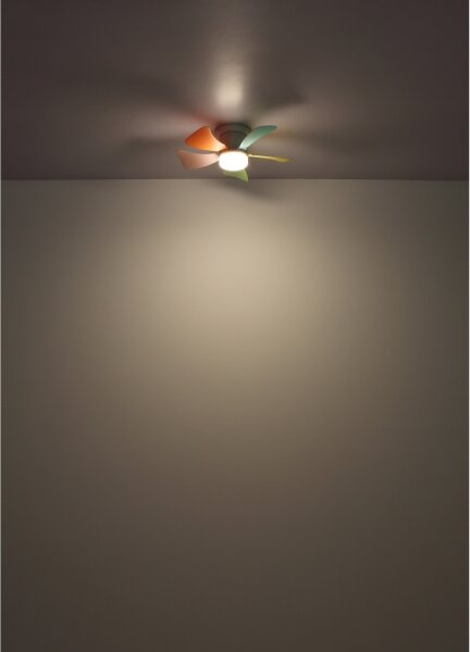 Globo 03609B - Ventilatore da soffitto LED dimmerabile HINES 10W/230V 3000-6500K + telecomando