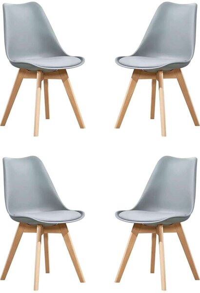 MARGOT - sedia nordica imbottita set da 4