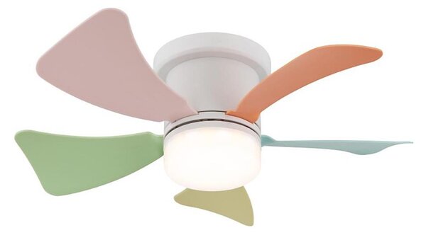 Globo 03609B - Ventilatore da soffitto LED dimmerabile HINES 10W/230V 3000-6500K + telecomando