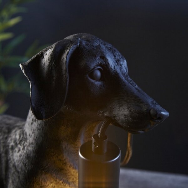 Endon 101188 - Lampada da tavolo DACHSHUND 1xE27/10W/230V nero