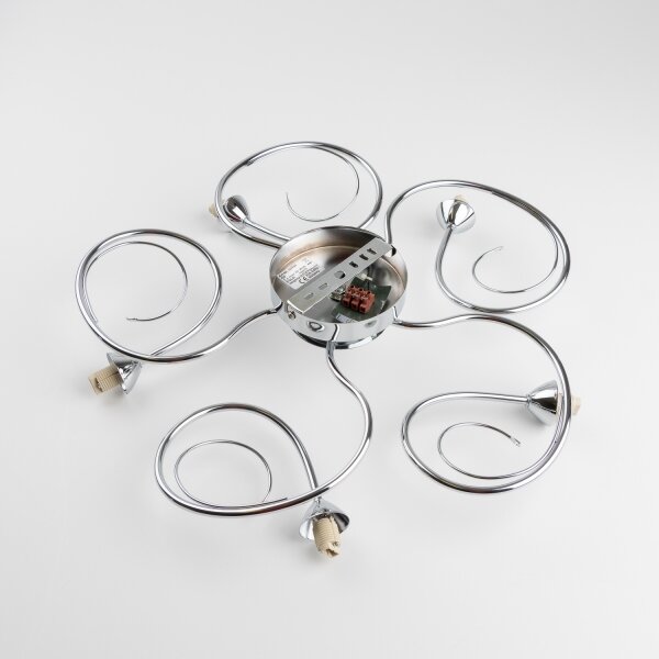 Eglo 32103 - Lampadario LED a montaggio superficiale VELAGO 5xG9/33W/230V, cromo lucido