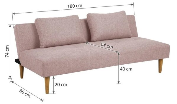 Divano letto grigio chiaro Matylda - Bonami Essentials