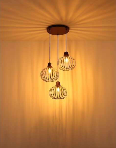 Globo 33379311 - Lampadario a sospensione con cavo MATEO 3xE27/40W/230V