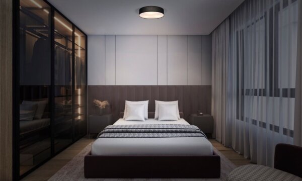 Osram - Plafoniera ORBIS PARIS 2xE27/25W/230V diam. 40 cm nera