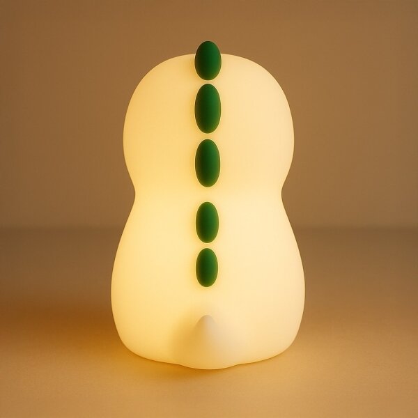 Lampada da notte ricaricabile per bambini DINO LED RGBW dimmerabile, 1W/5V, 1200 mAh