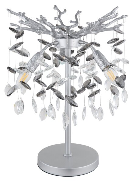Globo 64138TS - Lampada da tavolo QUEENA 3xE14/40W/230V argento