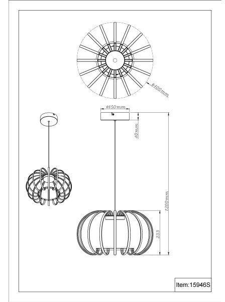 Globo 15946S - Lampadario a sospensione dimmerabile su cavo RIBBON LED/40W/230V 3000K