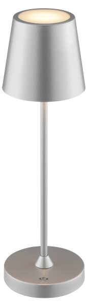 Brilliant - Lampada da tavolo a LED ricaricabile dimmerabile con controllo touch ELORA LED/2,5W/5V 2700K IP44 argento