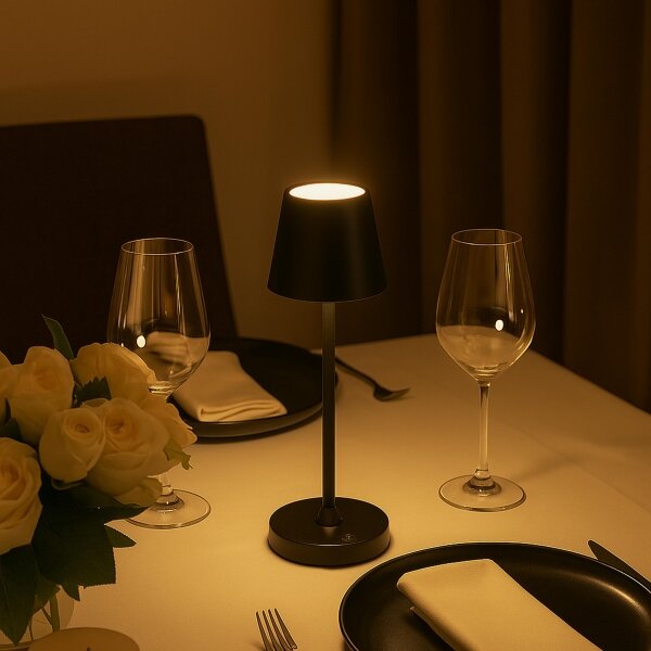 Brilliant - Lampada da tavolo LED ricaricabile dimmerabile a sfioramento ELORA LED/2,5W/5V 2700K IP44 nera