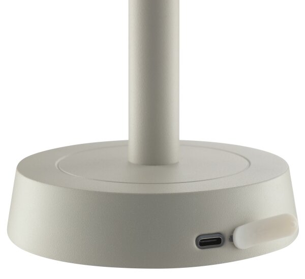 Brilliant - Lampada da tavolo a sfioramento ricaricabile con dimmer RAZOR LED/2,5W/5V 2700K IP44 grigia
