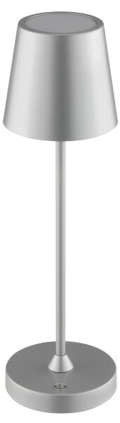 Brilliant - Lampada da tavolo a LED ricaricabile dimmerabile con controllo touch ELORA LED/2,5W/5V 2700K IP44 argento