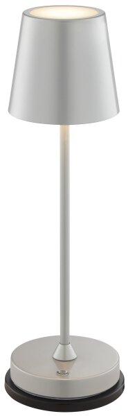 Brilliant - Lampada da tavolo a LED ricaricabile dimmerabile con controllo touch ELORA LED/2,5W/5V 2700K IP44 argento