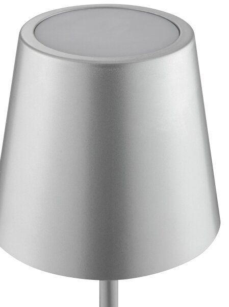 Brilliant - Lampada da tavolo a LED ricaricabile dimmerabile con controllo touch ELORA LED/2,5W/5V 2700K IP44 argento