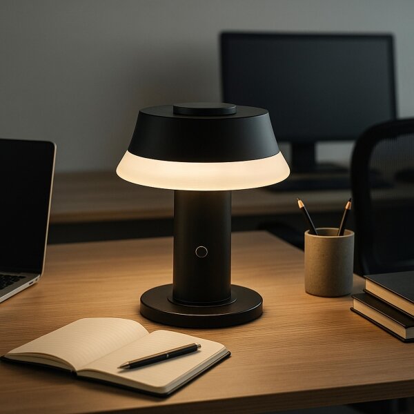 Brilliant -LED Stm lampada da tavolo ricaricabile a sfioramento KINICH LED/2,5W/5V 2700K nera