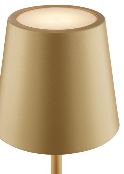Brilliant - Lampada da tavolo LED dimmerabile ricaricabile a sfioramento ELORA LED/2,5W/5V 2700K IP44 dorata