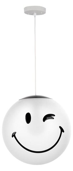 ONLI - Lampada a sospensione per bambini SMILEY su cavo 1xE27/15W/230V bianco