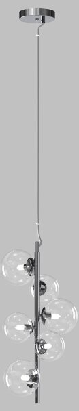 ONLI - Lampadario a sospensione con cavo KIMBERLY 6xG9/6W/230V cromo lucido