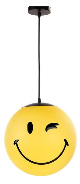 ONLI - Lampadario per cameretta a sospensione SMILEY 1xE27/15W/230V giallo