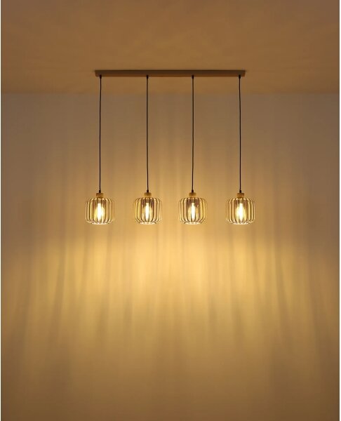 Globo 15758-4H - Lampadario sospeso su cavo ALFRED 4xE27/40W/230V