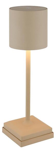 Globo 58487S - Lampada da tavolo ricaricabile a LED DIXON, dimmerabile con controllo touch, 1,5W/5V 2200 mAh beige