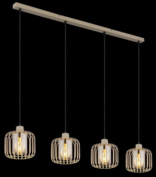 Globo 15758-4H - Lampadario sospeso su cavo ALFRED 4xE27/40W/230V
