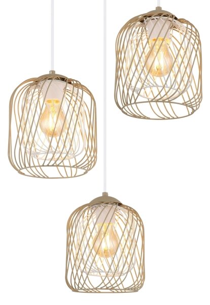 Globo 15965-3HR - Lampadario sospeso a cavo DICHTI 3xE27/40W/230V