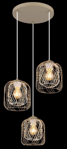 Globo 15965-3HR - Lampadario sospeso a cavo DICHTI 3xE27/40W/230V