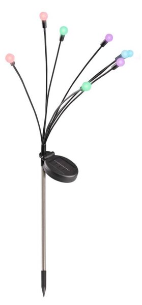 Lampada solare LED RGB FIORINI 8xLED 1,2V 600mAh IP44 nera