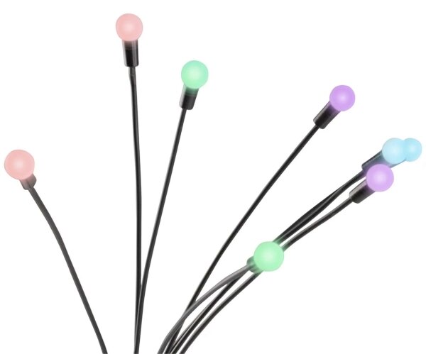 Lampada solare LED RGB FIORINI 8xLED 1,2V 600mAh IP44 nera