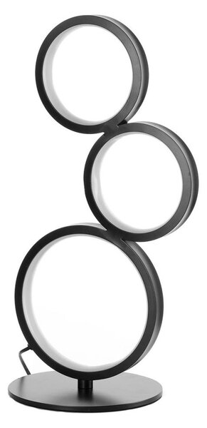 ONLI - Lampada da tavolo LED RINGS LED/17W/230V 4000K 37 cm nera