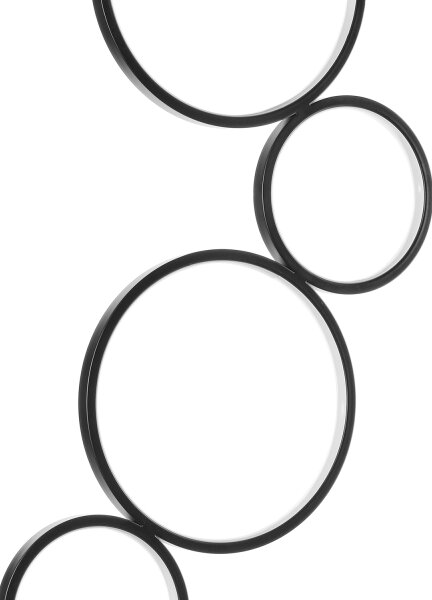 ONLI - Lampada da terra LED RINGS LED/58W/230V 4000K nera
