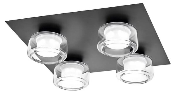 Osram -LED Plafoniera da bagno ORBIS FLAME 4xLED/5,5W/230V IP44 nera