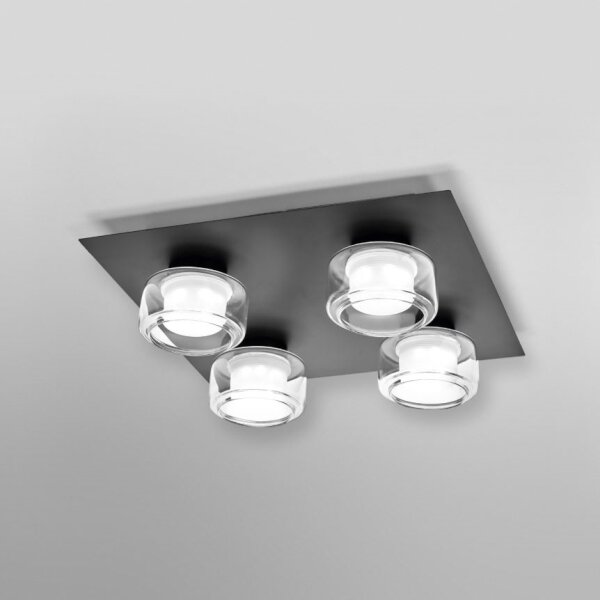 Osram -LED Plafoniera da bagno ORBIS FLAME 4xLED/5,5W/230V IP44 nera