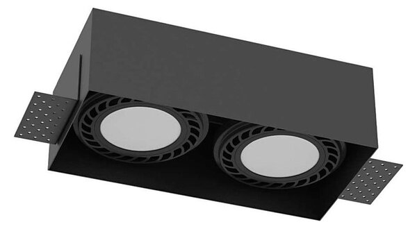 Brosline 3270 - Plafoniera da incasso CAGE 2xGU10/18W/230V nero