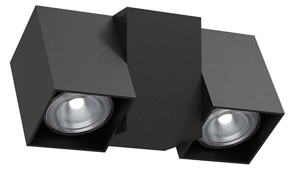 Brosline 2294 - Applique da parete a due faretti CUBE 2xGU10/10W/230V, nera