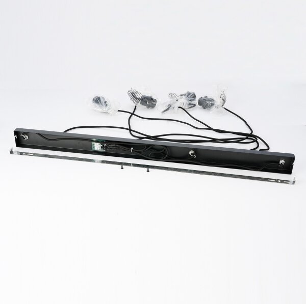 Brilagi - Lampada a sospensione su cavo NORDIC WAVE 4xE27/15W/230V lino/nero