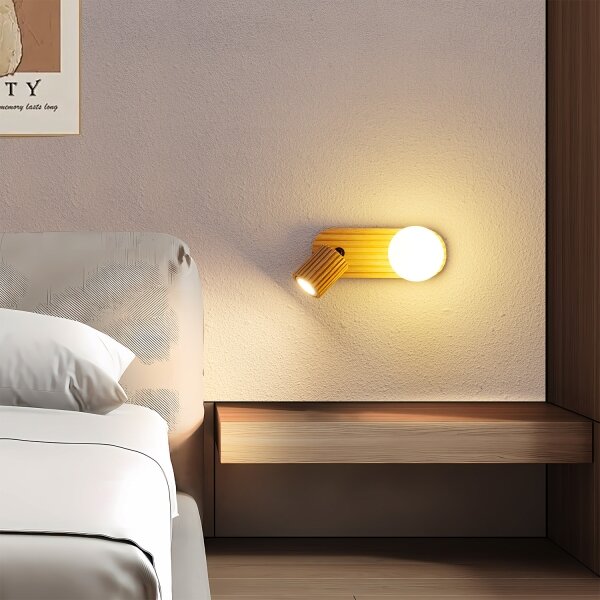 Brilagi - Faretto da parete MODERN WOOD 1xG9/5W/230V+1xGU10/8W legno