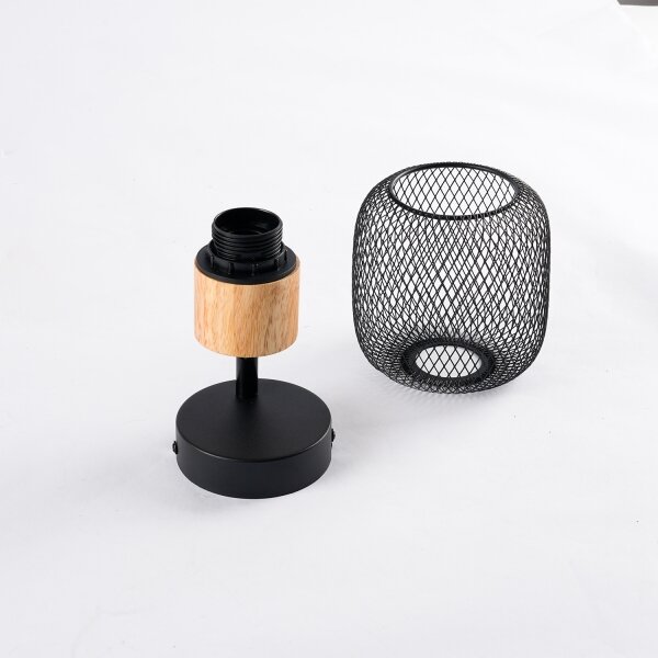 Brilagi - Lampada da parete a spot BASKLITE 1xE27/15W/230V legno/nero