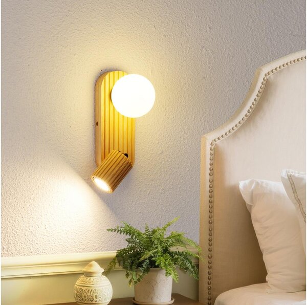 Brilagi - Faretto da parete MODERN WOOD 1xG9/5W/230V+1xGU10/8W legno