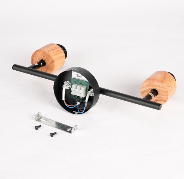 Brilagi - Faretto BASKLITE 2xE27/15W/230V legno/nero