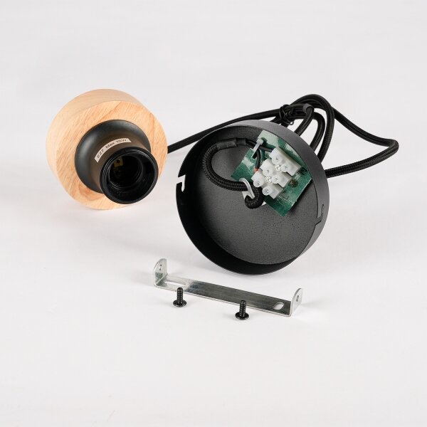 Brilagi - Lampadario a sospensione BASKLITE 1xE27/15W/230V legno/nero