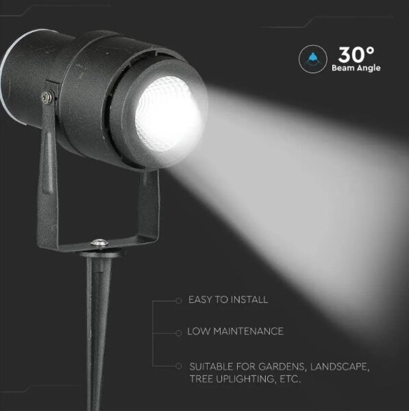 Lampada da esterno LED LED/12W/230V 3000K nero IP65