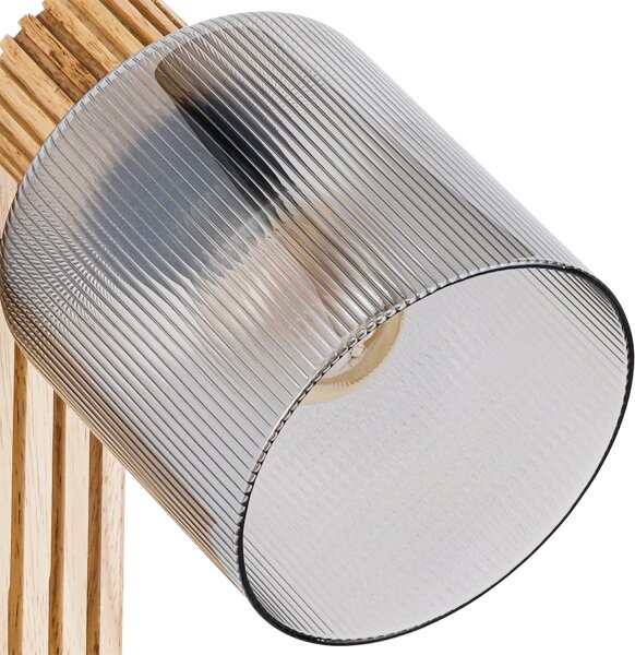 Brilagi - Faretto da parete HYGGE 1xE14/15W/230V legno/fumé