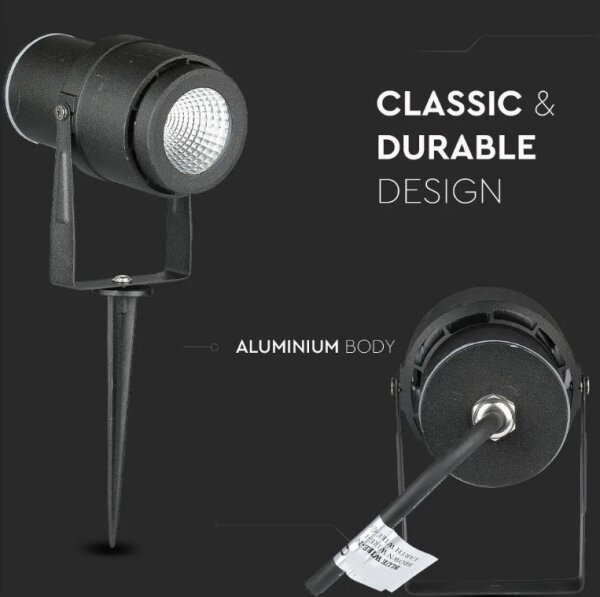 Lampada da esterno LED LED/12W/230V 3000K nero IP65