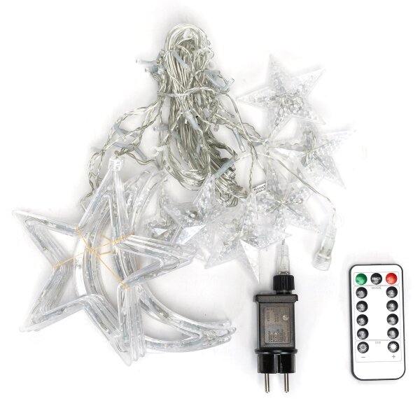 Aigostar - Catena luminosa LED natalizia da esterno 120xLED/6W/230V/8 funzioni 3x0,6m IP44 bianco caldo con telecomando
