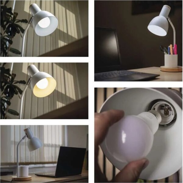 Lampada da tavolo POPPY 1xE27/25W/230V bianca