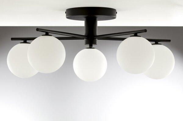 Jupiter 2049 - Lampadario a soffitto PRATO 5xG9/14W/230V nero/bianco