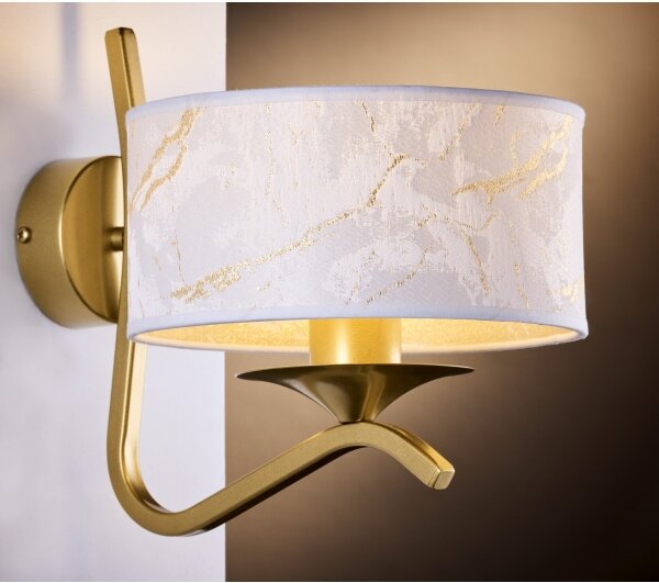 Jupiter 2111 - Applique KASZMIR 1xE27/15W/230V bianco/oro/effetto marmo