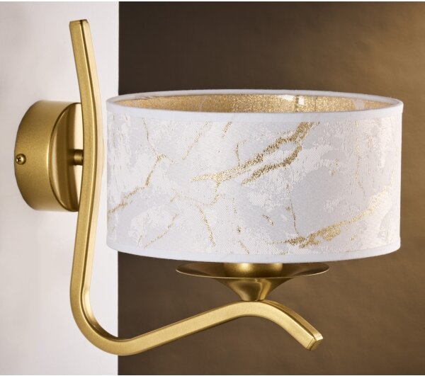 Jupiter 2111 - Applique KASZMIR 1xE27/15W/230V bianco/oro/effetto marmo
